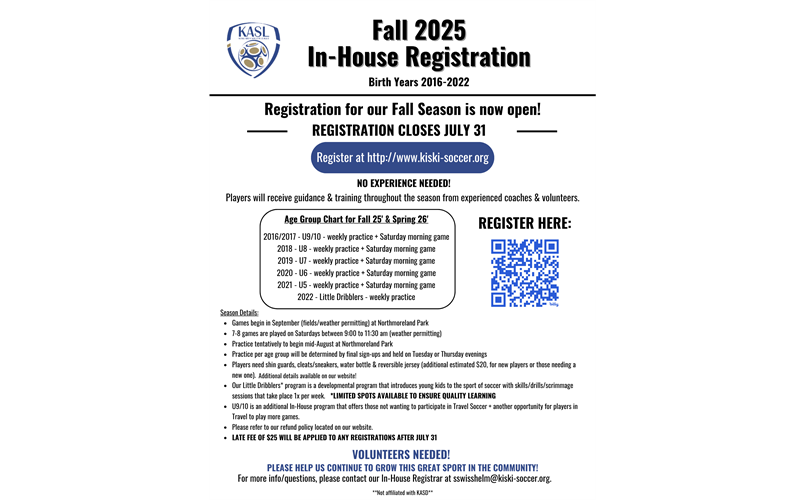 In-House Registration Open