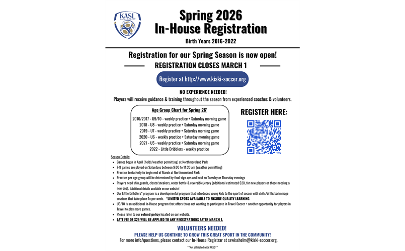 Spring 2026 In-House Registration